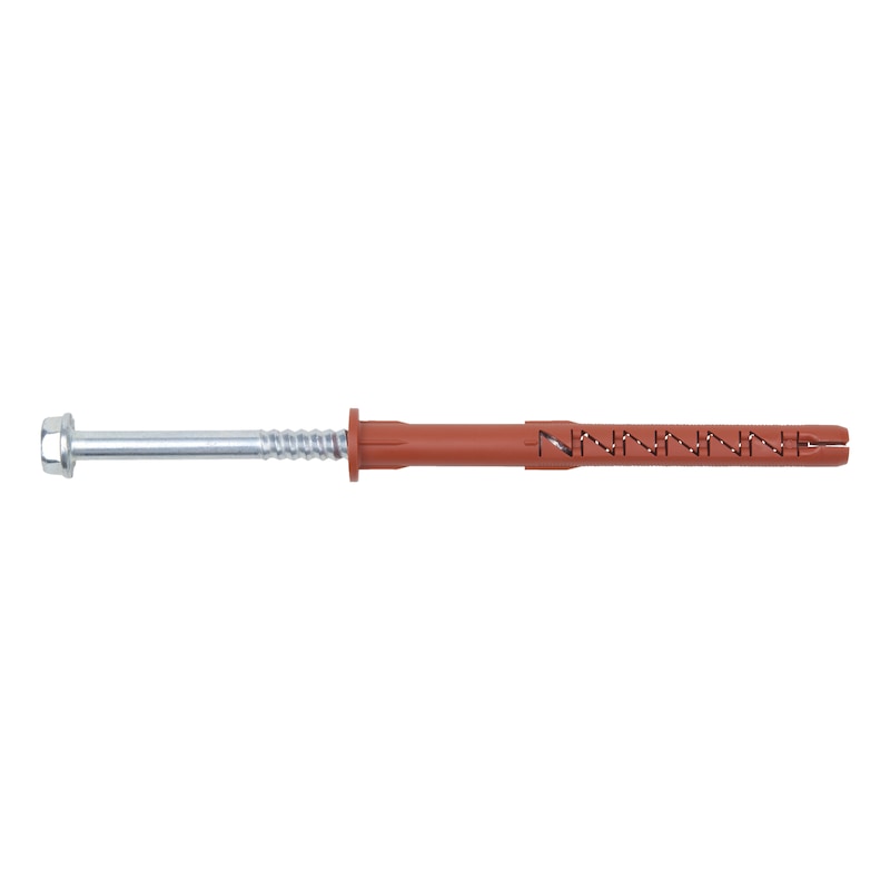 Cheville plastique avec vis - W-UR F 14 SymCon - acier zingué - béton et maçonnerie