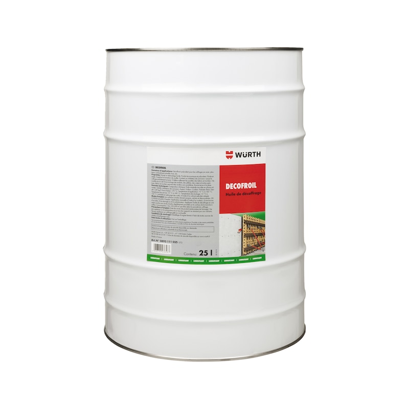 Huile de décoffrage Décofroil - démoulage facile et propre