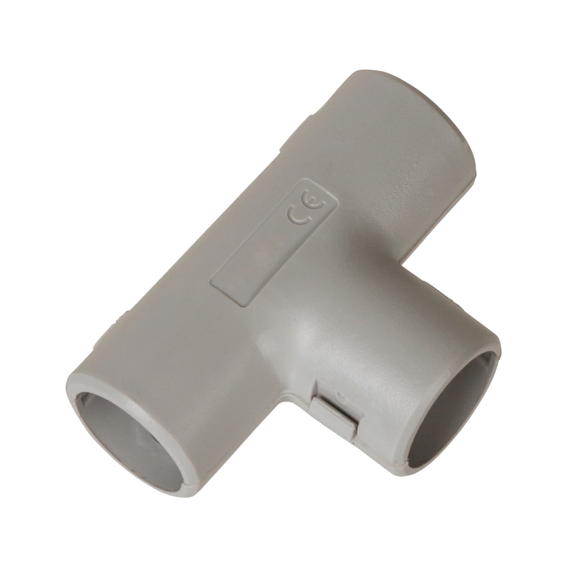 Raccord T pour tube IRL Ø20mm - gris clair - IP40