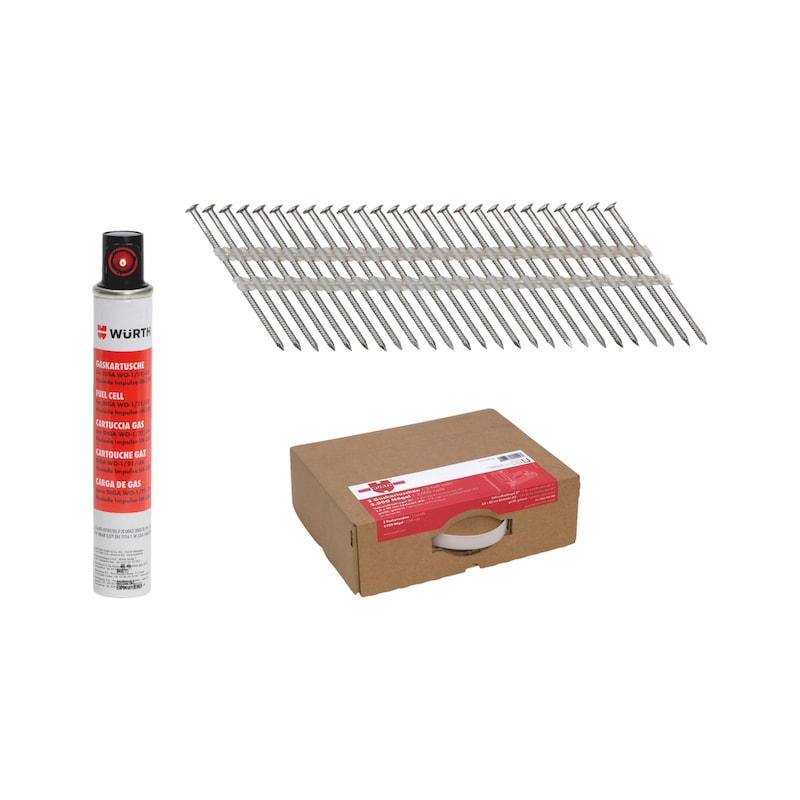 Pack de clous à tête cylindrique bombée en bande pour cloueur à gaz DIGA WO-1/34