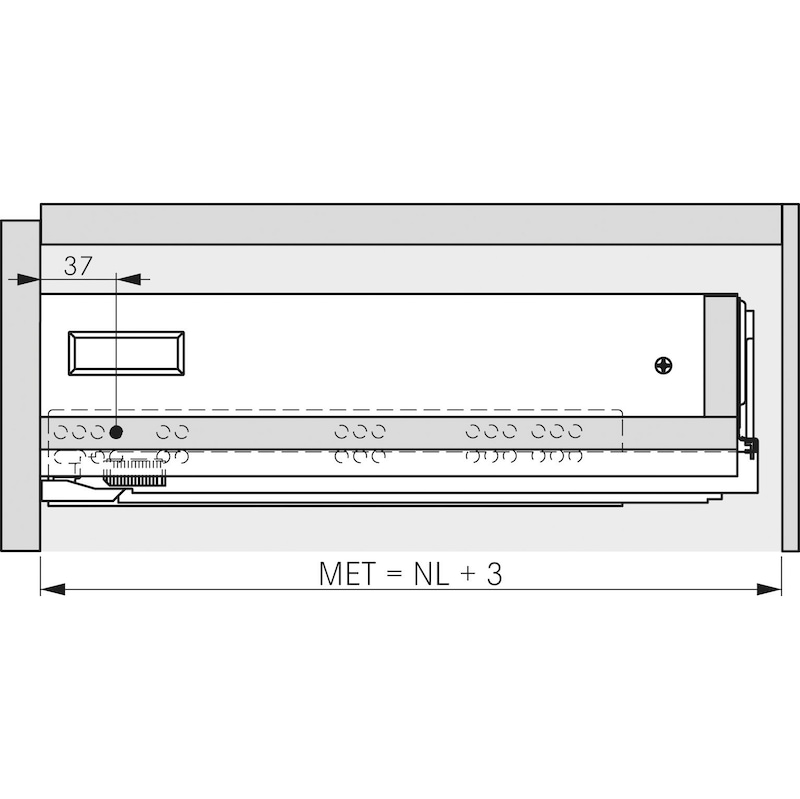 Vionaro H89 frame clear shape and 13 mm thin design - FRMSYS-VION-H89-GRAPHIT-NL500MM