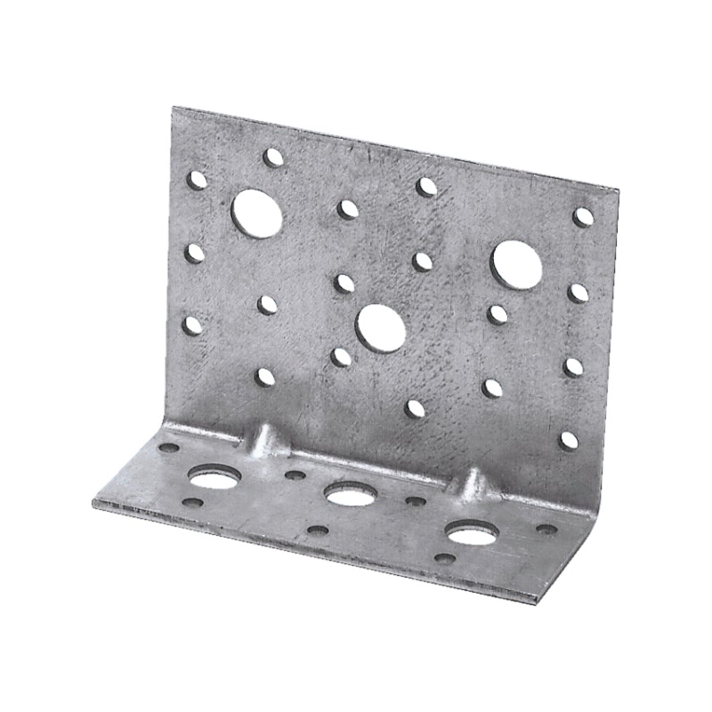 Equerre d'assemblage mixte renforcée pour bois et béton