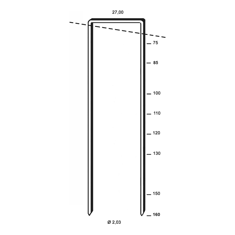 Agrafes galvanisées résinées 27 mm pour isolation ossature bois