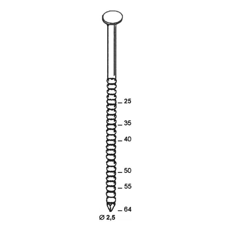 Pointes en rouleau 16° galva 50µm annelées pour bardage extérieur - tête plate