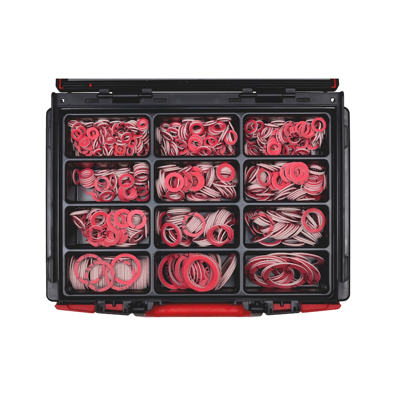 Coffret de joints sans amiante rouge pour eau potable/air