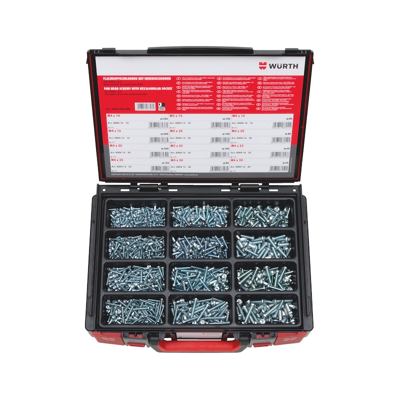 Coffret de vis à tête cylindrique large TX ISO 14583