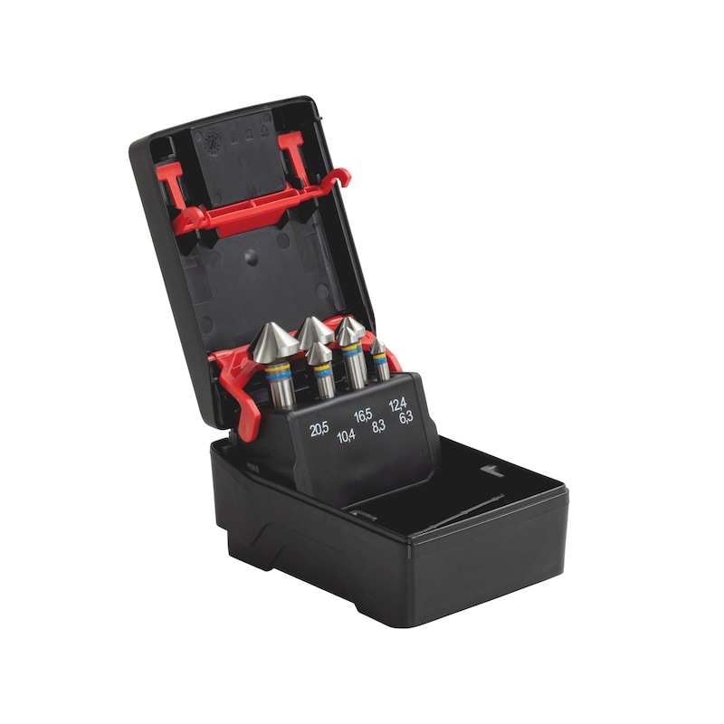 h&o セット Satın Al Konik havşa açıcı seti, HSS, 90°, sarı/mavi halka