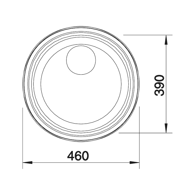 Sink Blancorondosol/-IF - SINK-KCH-BLRONDOSOL-A2-SMOTH-S