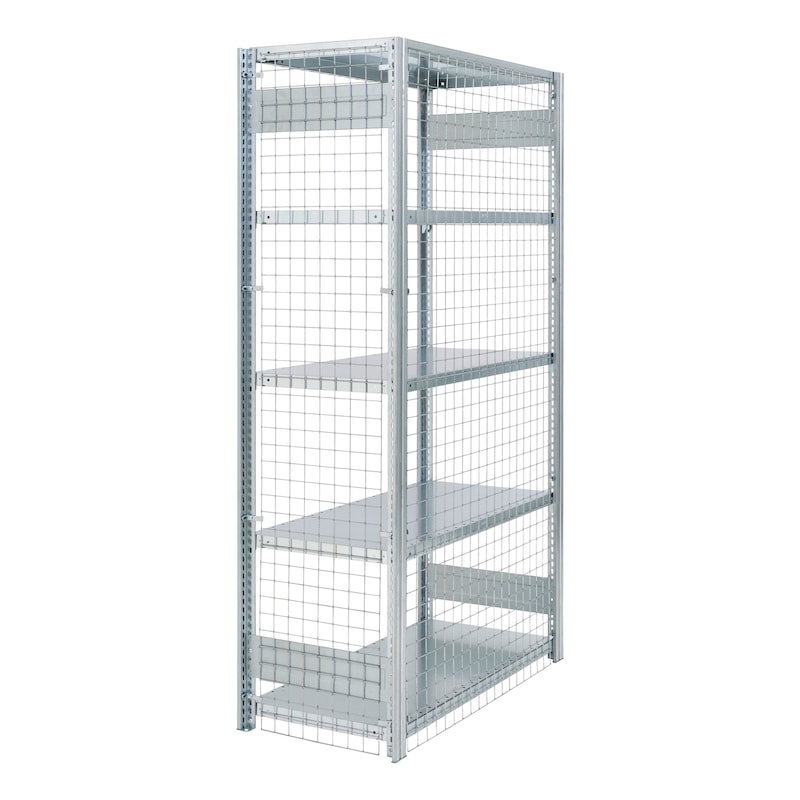 Mesh wall for boltless rack