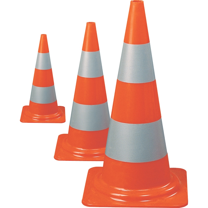 Cône K5A réfléchissant empilable pour zones de travaux