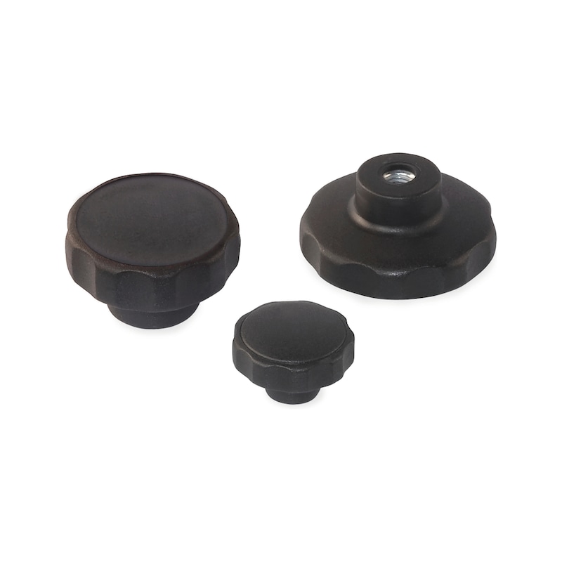 Poignée Sphérique Duroplast Avec Rainure Diam 47 Insert Pour Montage Par Pression Diam 10