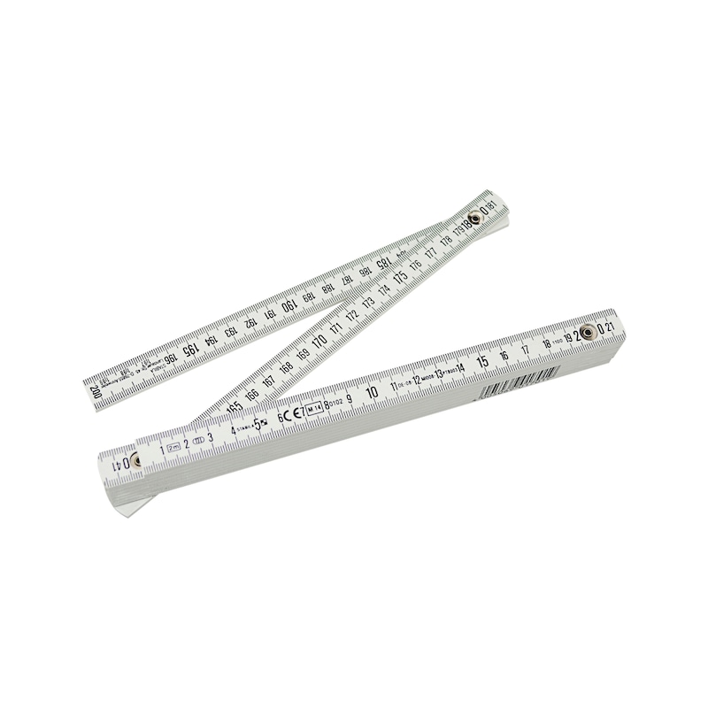 Règle pliante précise en plastique - graduations millimétriques