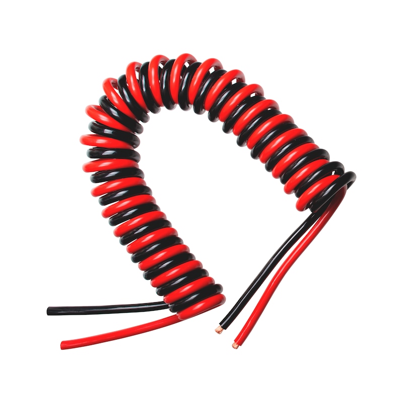 Câble Spiralé Orange Extensible 2 Fils 0,5 Mm² - Longueur Réglable De 1 à 8 Mètres