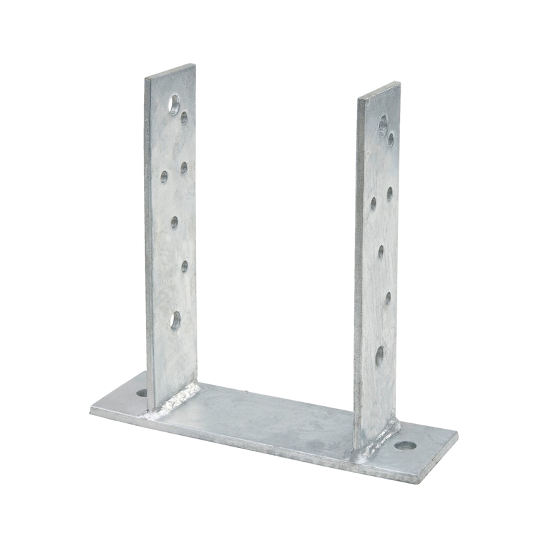 Support de poteau D-U/TZN acier galvanisé pour extérieur