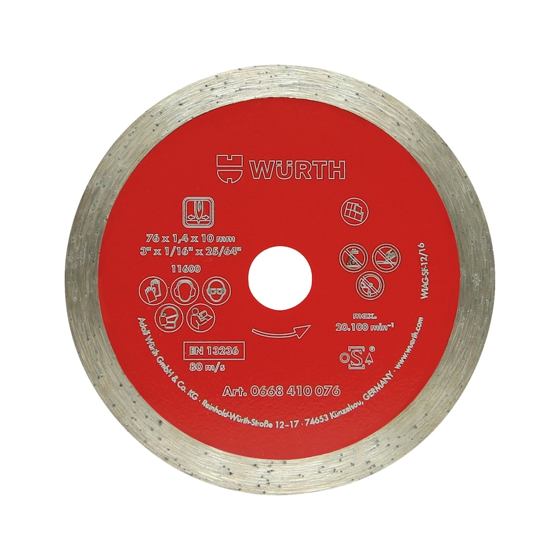 Disque diamant TG 12-A pour carrelage léger