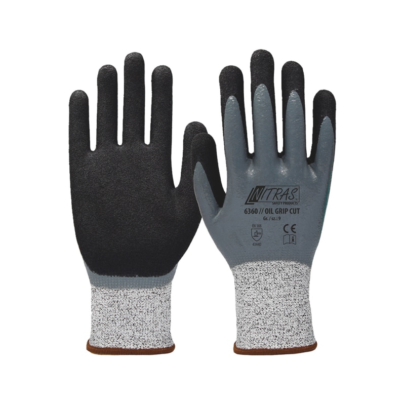 Ochranné rukavice proti porezaniu Nitras Oil Grip Cut 6360 - PROTGLOV-NITRAS-6360-OILGRIP-CUT-SZ9
