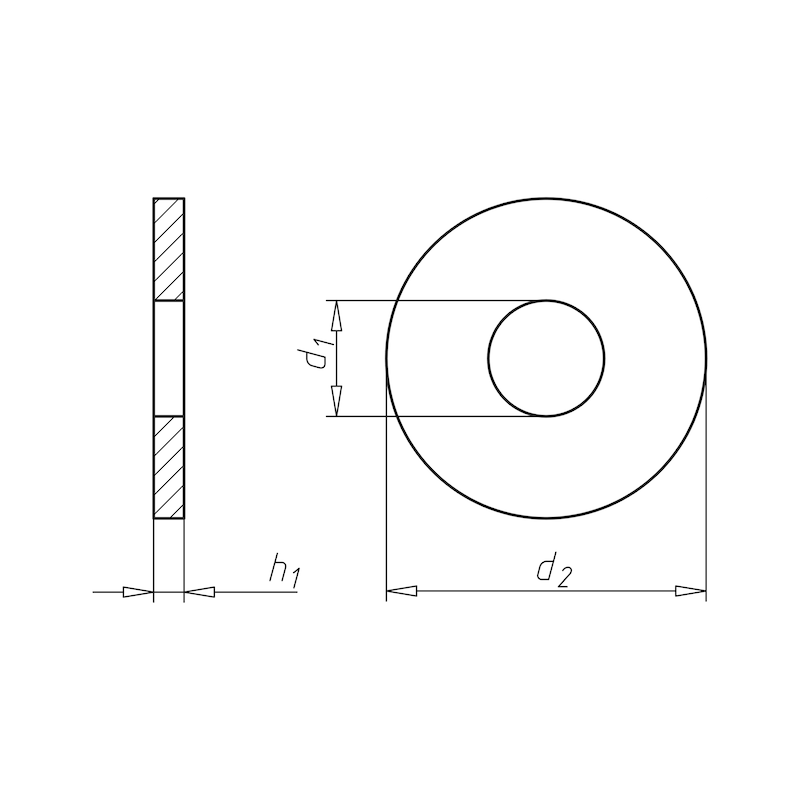Rondelle entretoise en plastique polypropylène blanche