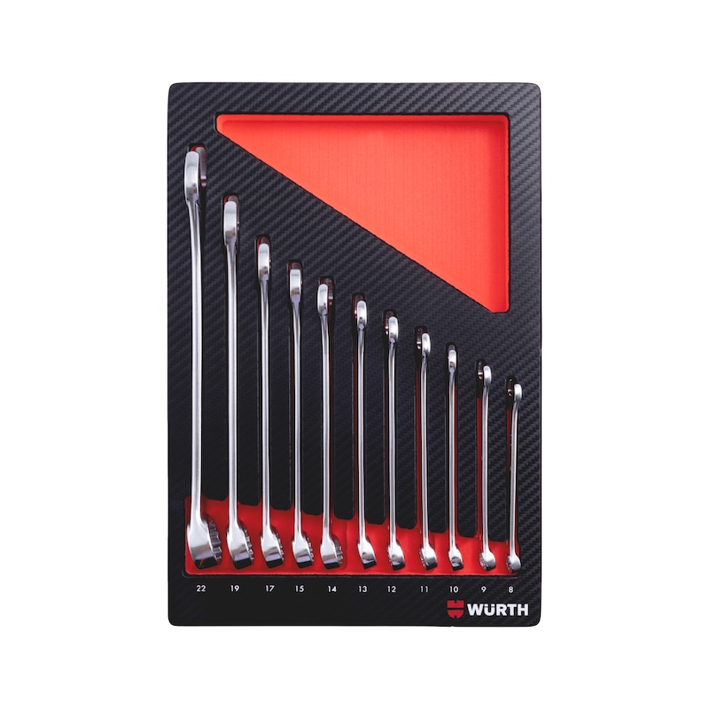 Systemsortiment 4.4.1, ringgaffelnøgle 11 dele