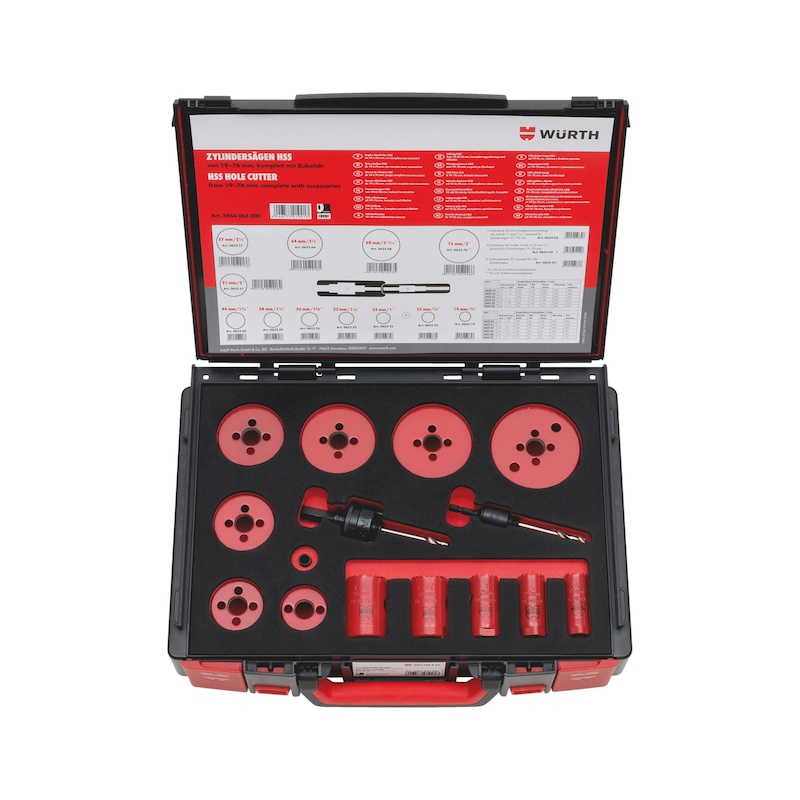 Coffret de scies-cloches HSS bimétal - 16 pcs - Sysko