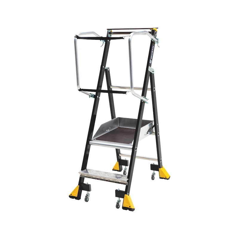 Escabeau mobile avec plateforme - PIRL de rayonnage