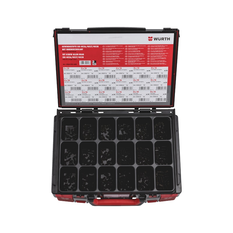 Coffret de vis sans tête à 6 pans creux 540 pcs - Sysko