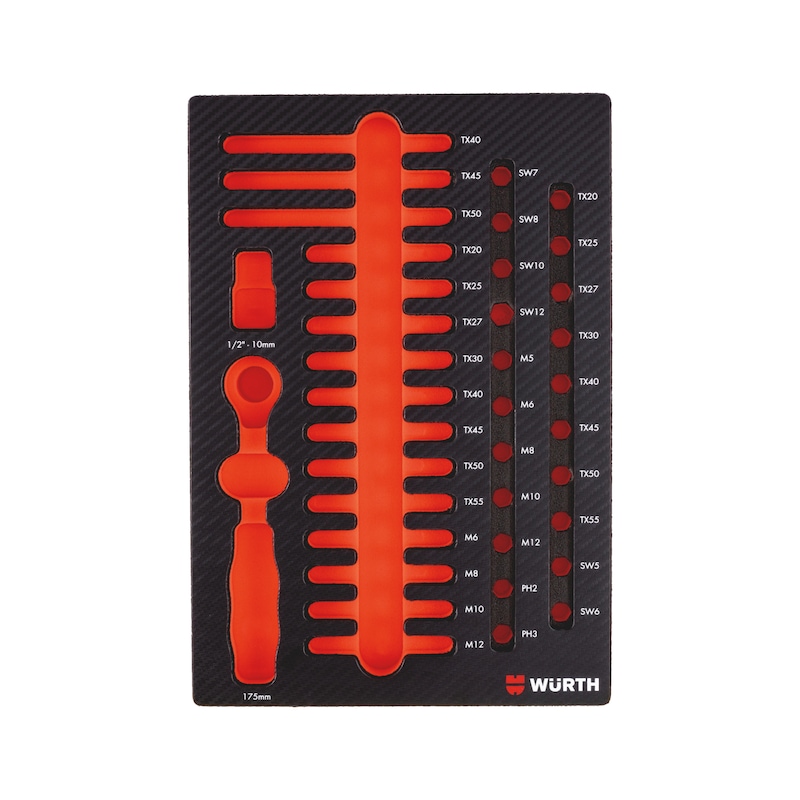 Alvéole vide 4.4.1 pour embouts de vissage mixtes - 38 pcs