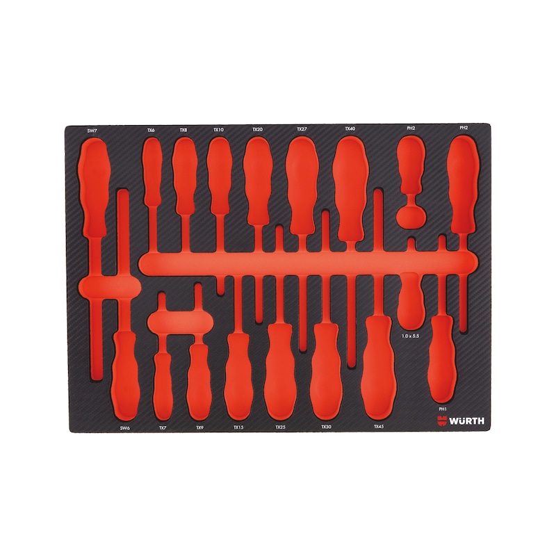 Alvéole vide 8.4.1 pour tournevis - 18 pcs