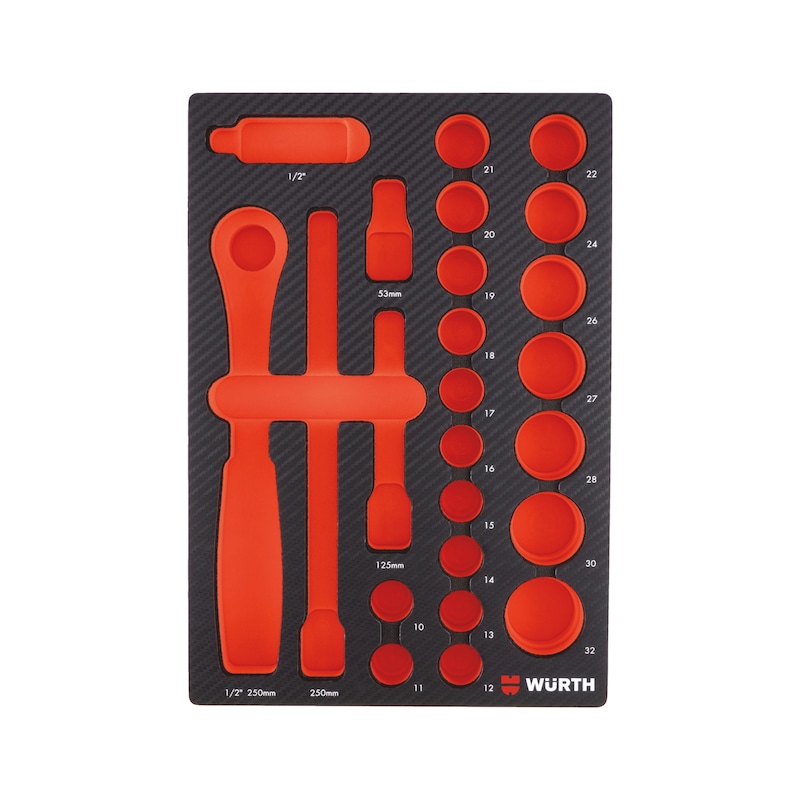 Alvéole vide 4.4.1 pour douilles 1/2 pouce - 24 pcs