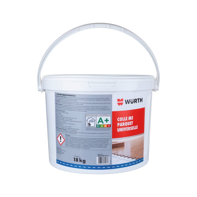 Colle pour parquet massif, flottant, stratifiés et vernis