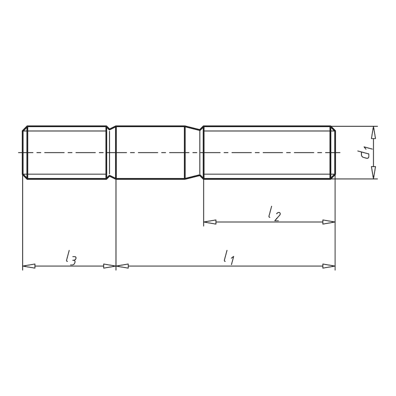 Perno Filettato Doppio DIN 835 In Acciaio Inox A2 V2A - M3-M18 Lunghezze 16-300mm