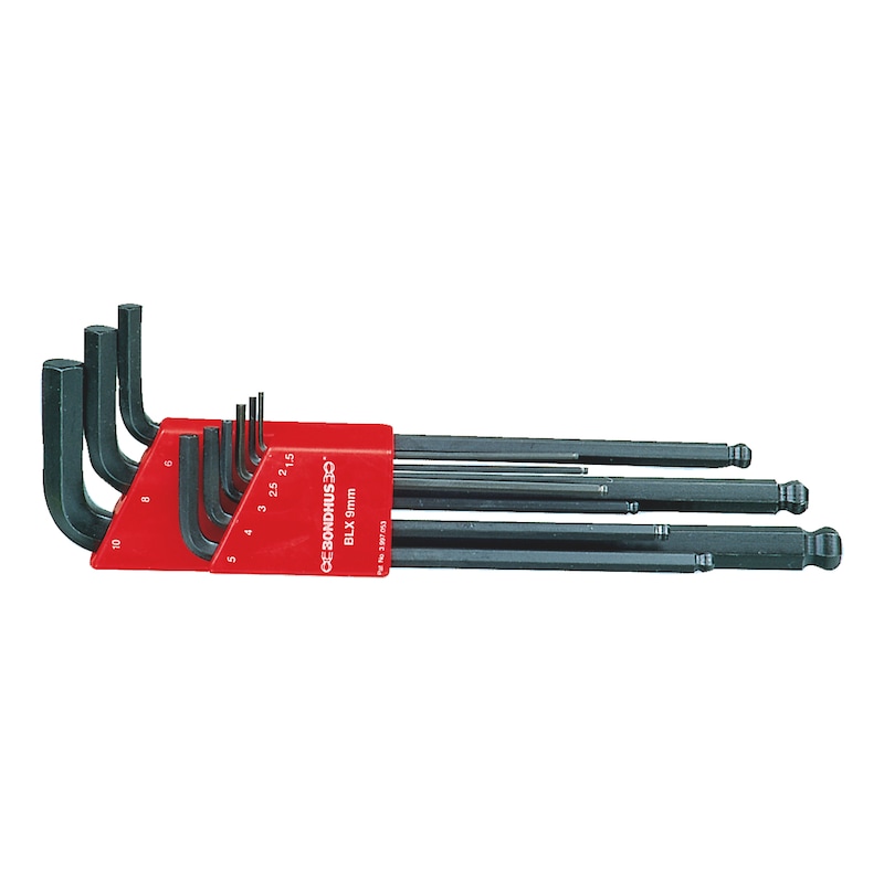 Allen key set, rounded, red, BONDHUS from eShop