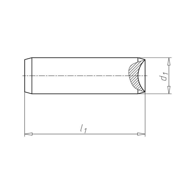 Zylinderstift ungehärtet ISO 2338 Edelstahl A1 (m6) - STI-ZYL-UNGEH-ISO2338-M6-A1-12X60