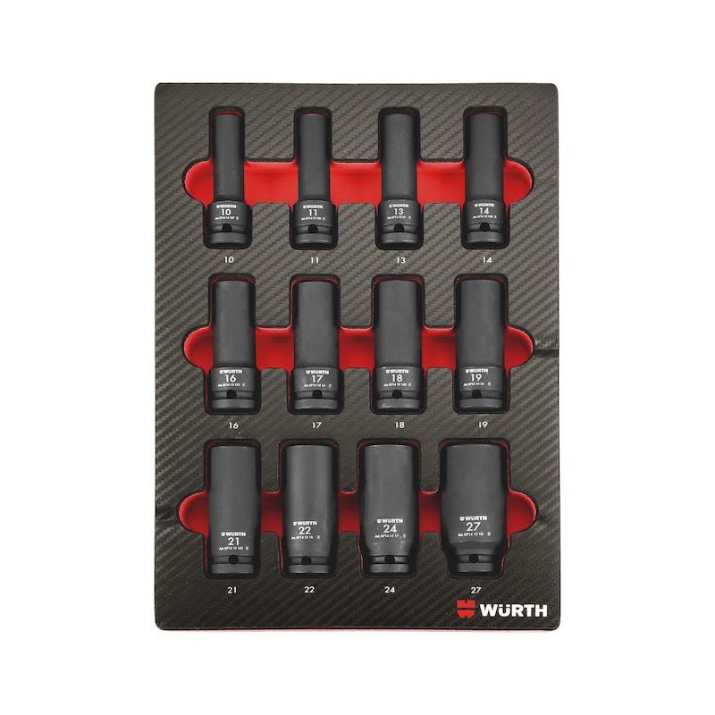 
System assortment 4.4.1, power socket wrench, hex, long 1/2 inch
