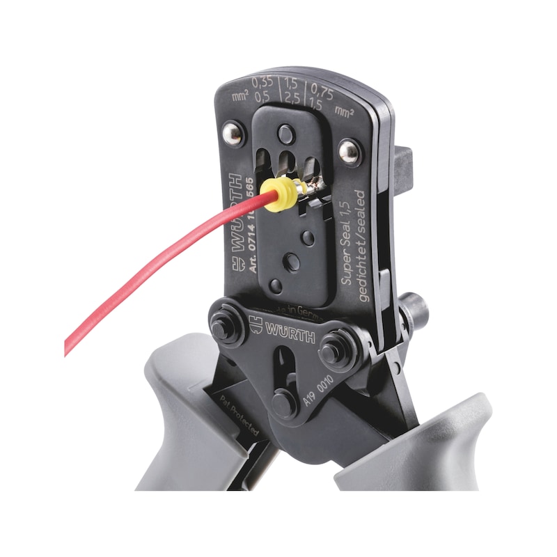 Krimptang voor verwisselbare koppen - KRIMPTANG-LANG-VERWISSELBARE KOP-210MM