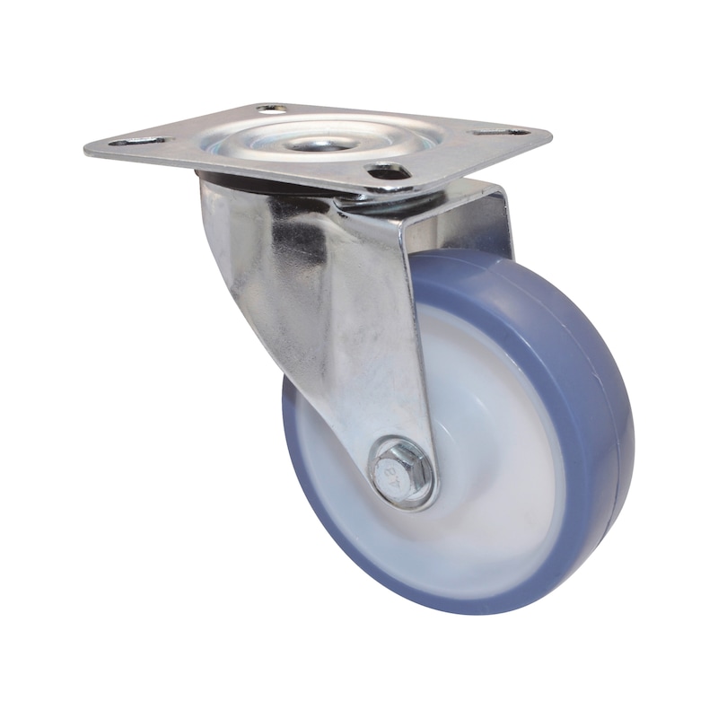 Roue pivotante industrielle ultra-souple - grand diamètre