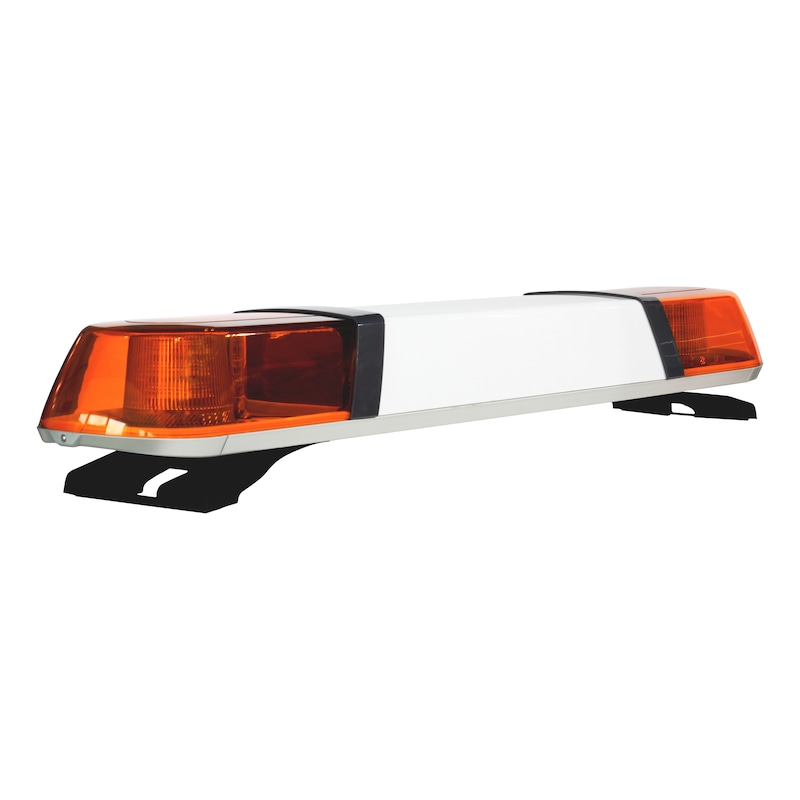 Rampe de signalisation LED centre blanc et lumineuse orange