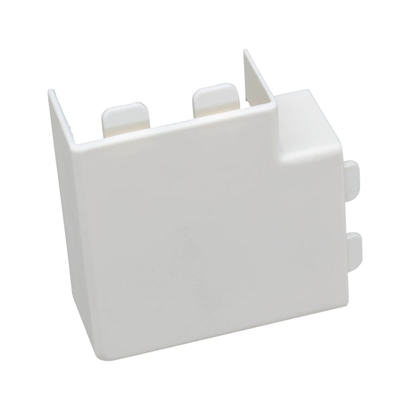 Equerre plate pour goulotte de câbles MINI - dérivation en L