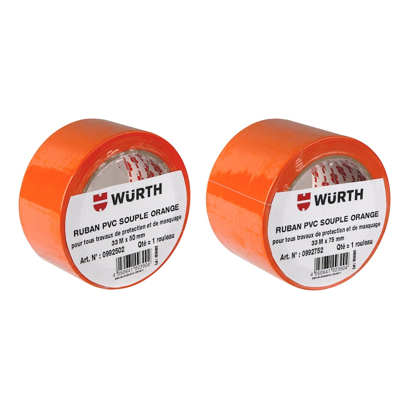 Ruban de chantier vinyle pour masquage et protection