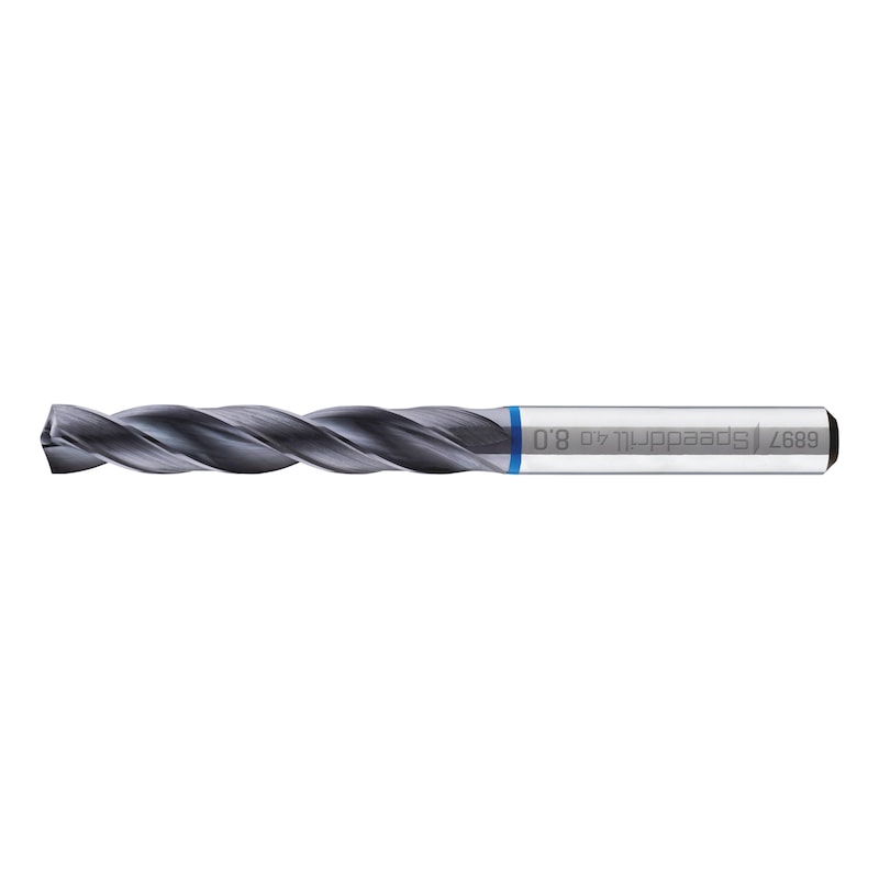 HPC solid carbide drill Speeddrill 4.0-Inox, DIN 6537L, long 5xD, 4 drill heels, with internal cooling - DRL-SP4.0-DIN6537L-IX-ND-IK-HB-D3,5MM