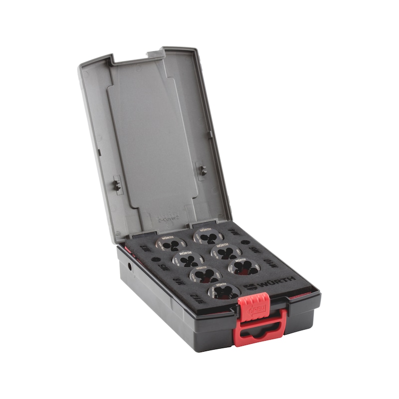 Die assortment HSCo multi performance M3-M12 For standard metric ISO thread, 7 pieces