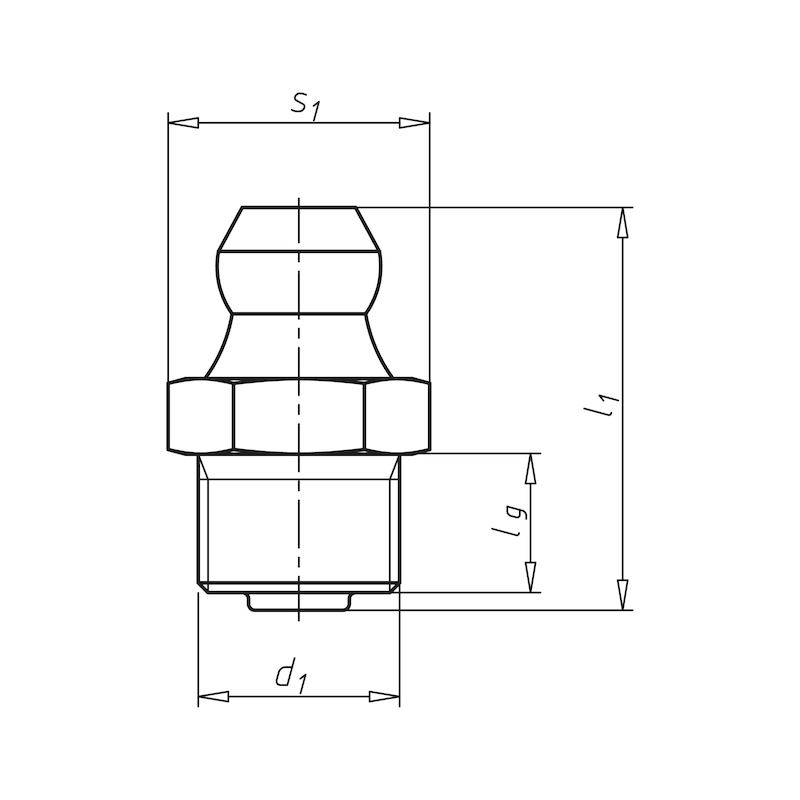 Kegelschmiernippel DIN 71412 A (H1A) 6mm Edelstahl V2A Kegelschmiernippel DIN 71412 A (H1A) 6mm Edelstahl V2A