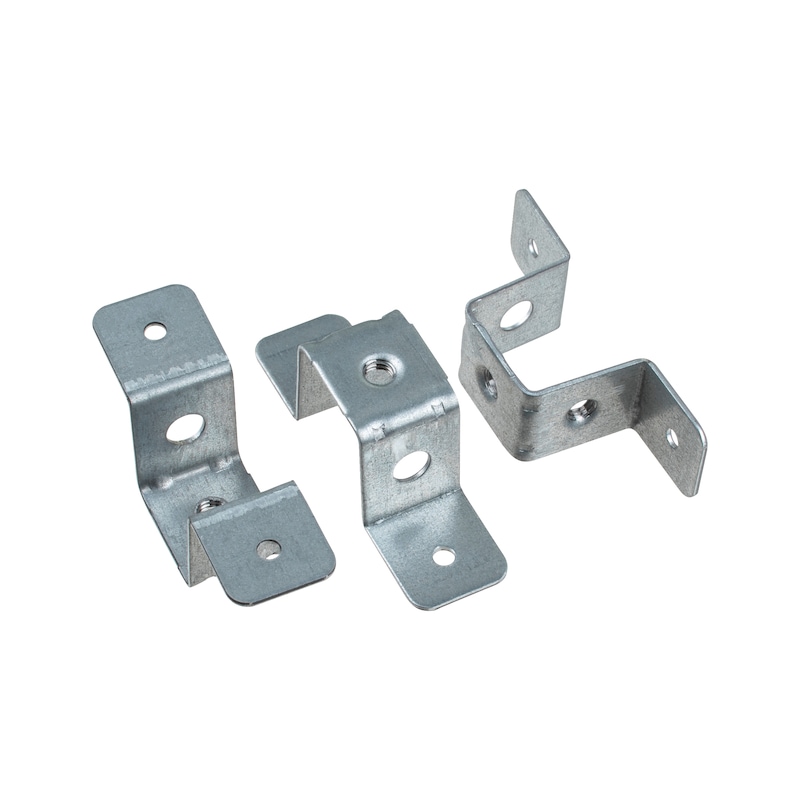 Demi-collier OMEGA pour fourrure métallique sur support bois