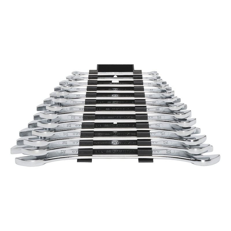 
Metric double open-end wrench multi-piece assortment
