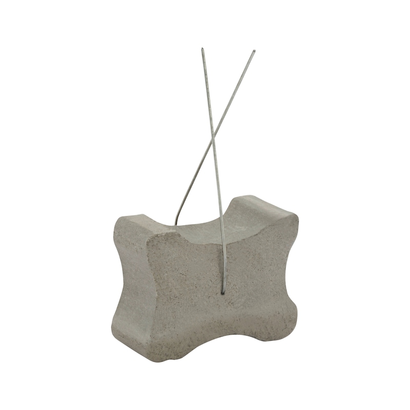 Cale entretoise en béton fibré avec fil d'attache pour bétonnage