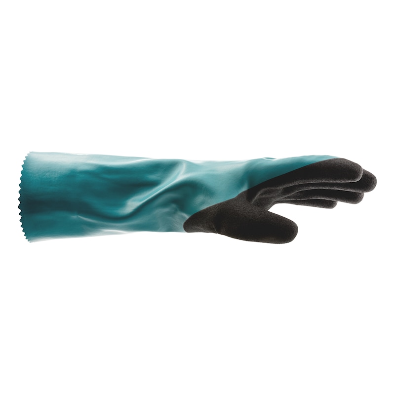 Gants de protection chimique en nitrile avec tissu de renfort