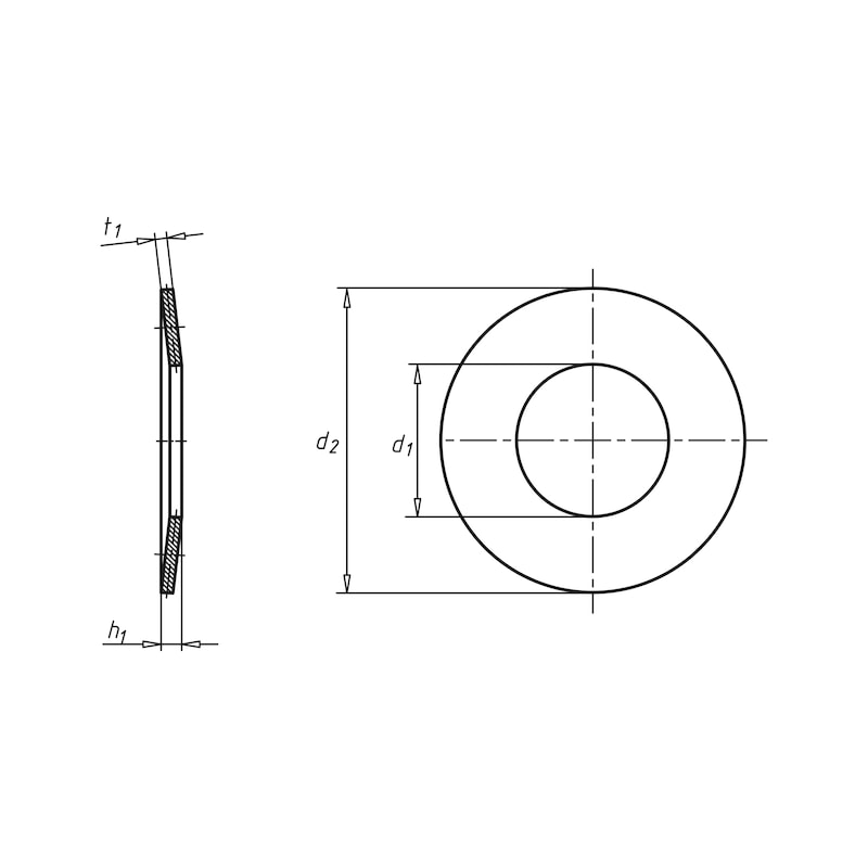 Tellerfeder EN 16983 Stahl phosphatiert - TEFED-EN16983-(PHR)-51,0X100,0X4,0