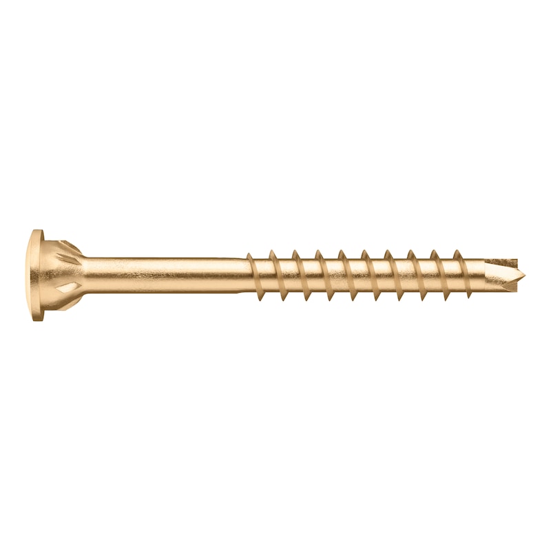 Vis à bois ASSYplus 4 - acier laitonné (D1J) - filetage partiel - Top Head - empreinte RW