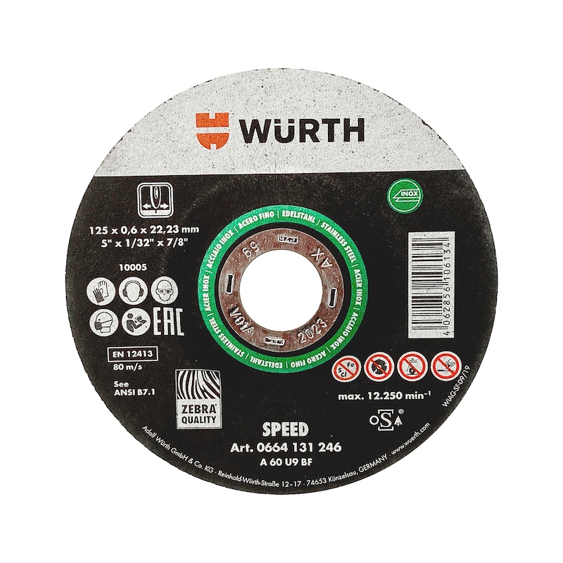 Skæreskivehastighed til rustfrit stål