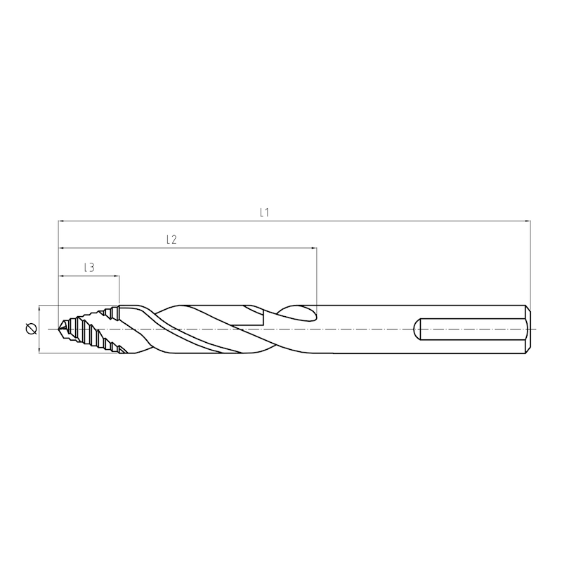HSS DIN 338 SMART STEP twist drill bit - DRL-TWST-MET-DIN338-HSS-SMARTSTEP-D4,9MM