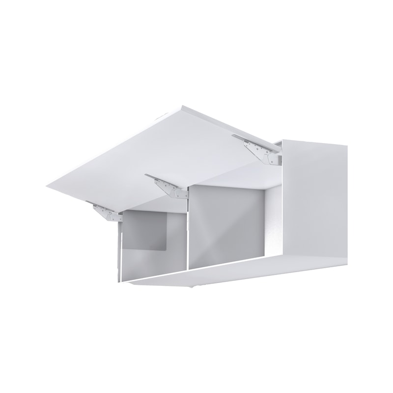 Ferrure pour abattant Kinvaro T-Slim pour façades larges en bois